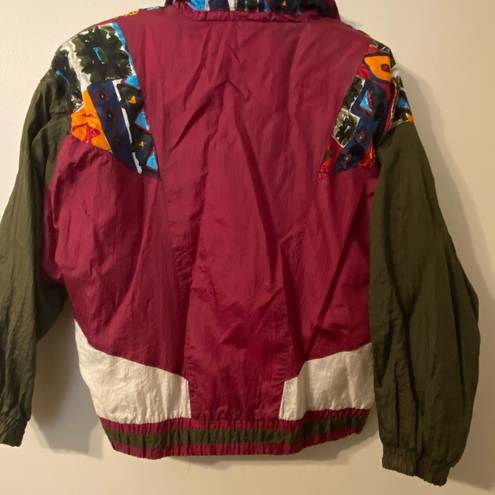 Edge Vintage 1980s River  RE Sport Multi-Color Windbreaker Size Small Petite