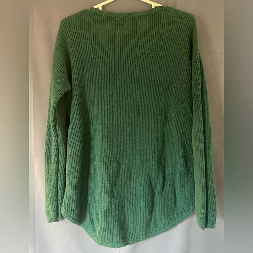 a.n.a womens large green sweater v-neck