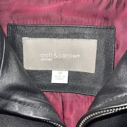 Croft & Barrow  Leather Jacket Size Medium.