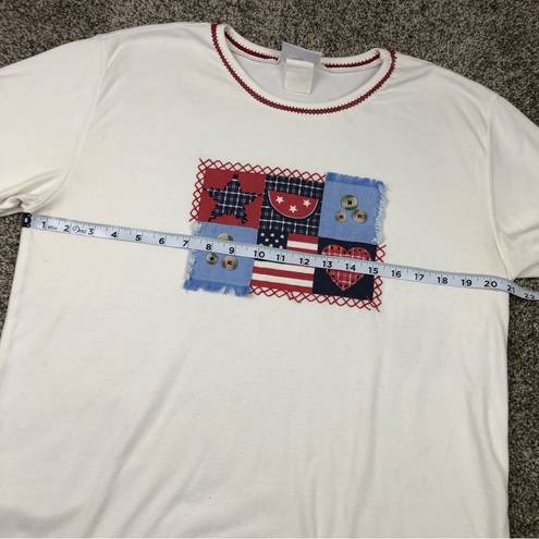 Jantzen  Petite Vintage Women’s Short Sleeve Fourth of July Tee