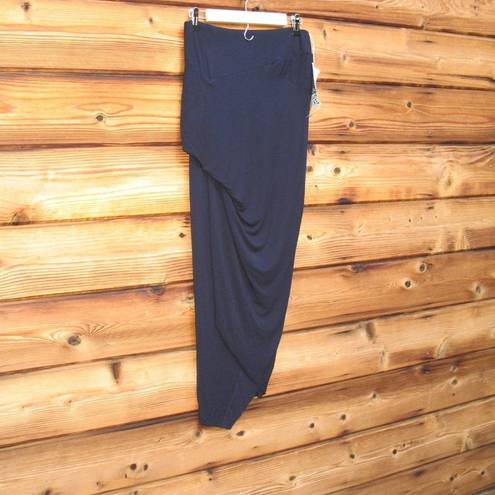 Young Fabulous and Broke NWT  Sassy Asymmetrical Maxi Skirt in Dark Blue