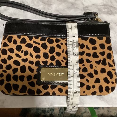 Nine West Used condition Nine‎ West Zip Pouch Cheetah Black Leather Coin Purse