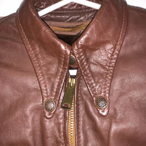 Brooks  leather sportswear inc brown leather jacket