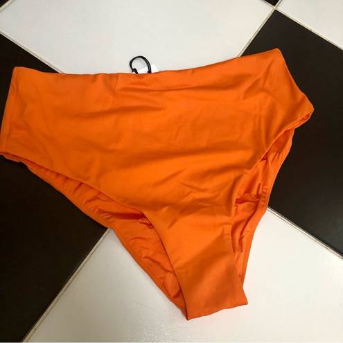 ONIA NWT  Sabrina Bikini Bottom Swim Bright Neon Orange Persimmon Beach size XL