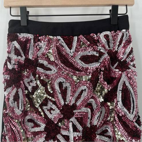 Walter Baker  Skirt Size 0 Sequin Black Designer Luxury Holiday Cocktail NWT