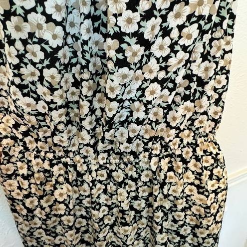 Daisy Pretty Garden One-Shoulder  print poly Sundress SZ XL