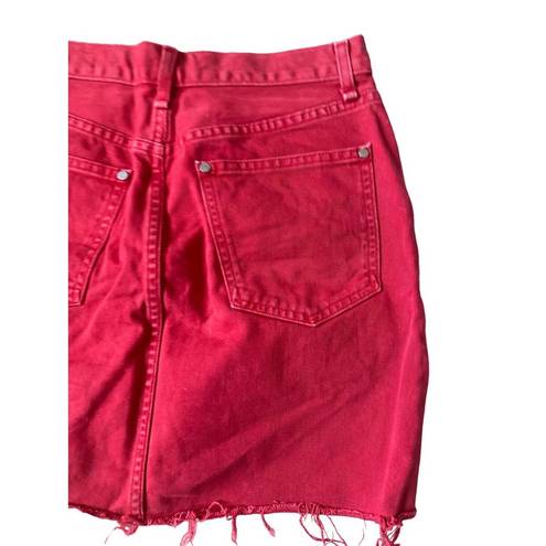 Rag and Bone  Red Denim Skirt Sz 26