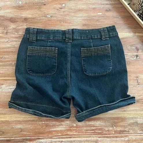 Krass&co I.Q. &  denim cuffed roll dark blue shorts 12 700540