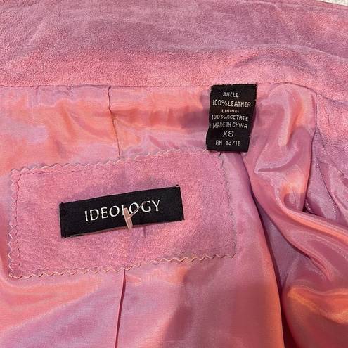 Ideology  Berlin Pink Suede Leather Moto Jacket Women's Size XS