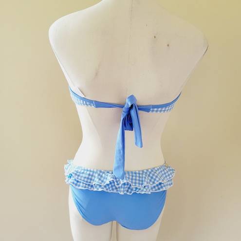 Jessica Simpson  blue gingham bikini size medium