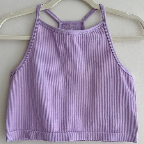 Krass&co J.o& Light Support Seamless Rib Knit Tank Top, Lilac/Lavender Tank, Size M-L