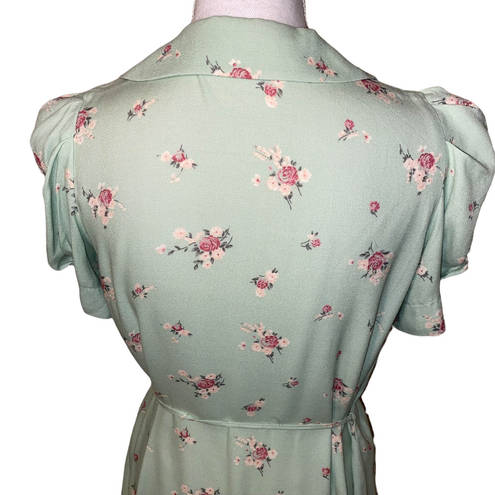 Christy Dawn  Alyssa Dress Vintage Ditsy Floral Mini Dress, Pear Spray, Size XS