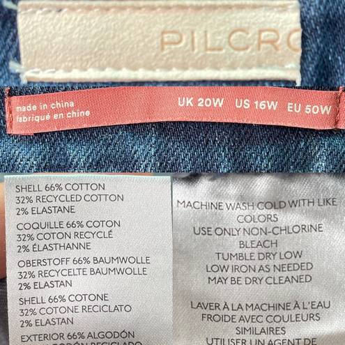 Pilcro  Women’s Jeans Denim Blue Flare Flared Stretch Cotton Blend Size 16