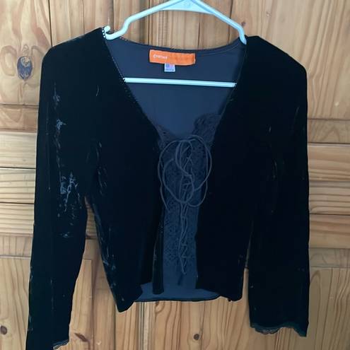 Cynthia Steffe  Black Velour with Lace Top Size XS