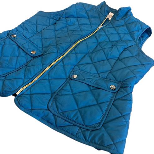 St. John’s Bay ST. JOHNS BAY - Teal Quilted Two-Pocket Vest - Size Large