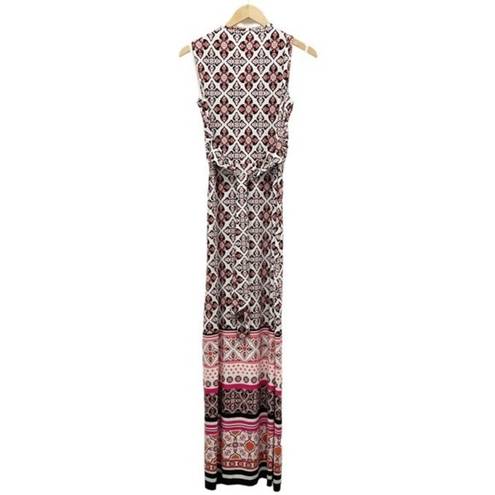 White House | Black Market  Twist-Detail Printed Knit Maxi Dress Women’s Size Small