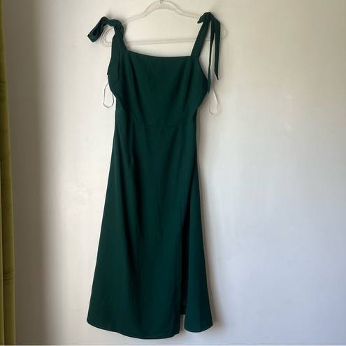 Petal and Pup  Laurel Green Tie Shoulder Side Slit Midi Dress 8