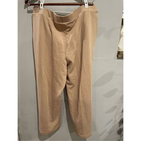 J.Jill  Wide Leg Lagenlook Pants-NEW Petite Khaki/Tan Slacks Womens Large