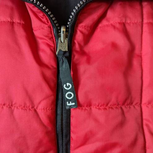 London Fog Vintage F.O.G.  Red Reversible Puffer Vest Large Outerwear Gorpcore