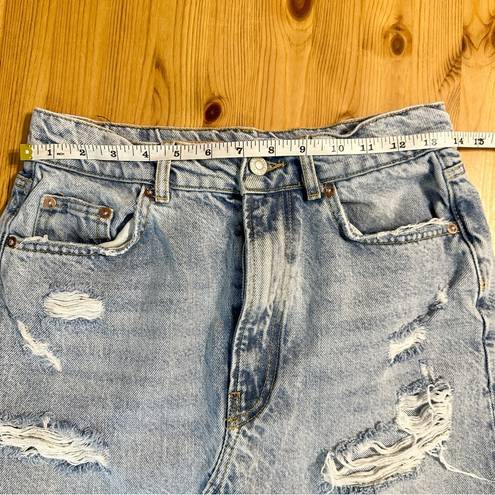 Pilcro  Urban Outfitters Destroyed Denim Mini Skirt Distressed Ripped Women’s 4