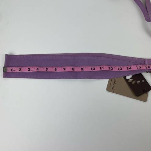 Vera Pelle Karakorum Belt Womens One Size Purple Leather Tie Italy 100%  NWT