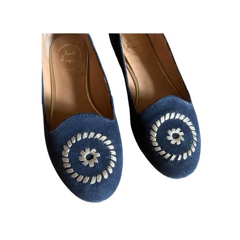 Jack Rogers  Navy Blue Rebecca Suede Flats Size 8.5