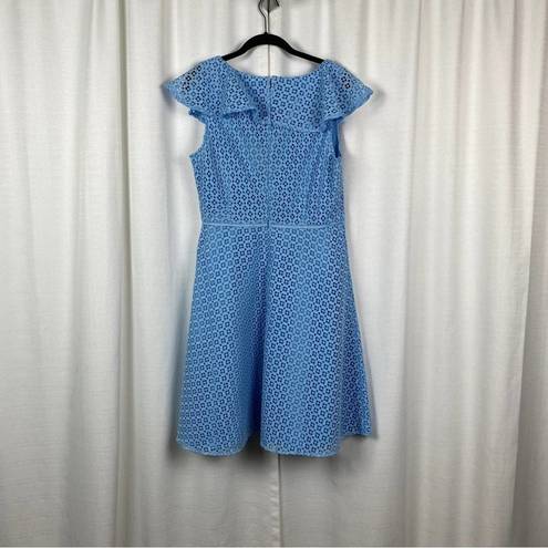 Draper James  Light Blue Lattice Lace A Line Dress Sz.12