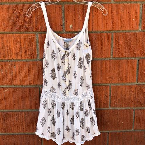 Rubbish  brand floral tank top front buttons XS