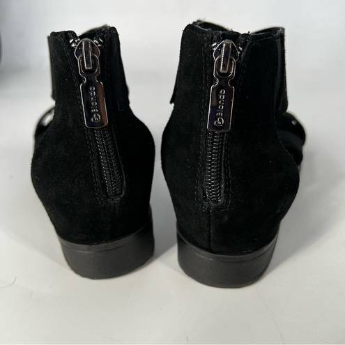 Blondo Cassie wedge suede sandals black waterproof leather size 6