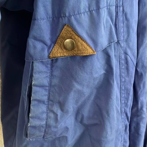 London Fog Vintage Womens Parka Coat XL Blue 90s 80s Funky Puffer Jacket  Winter