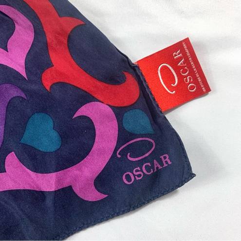 Oscar de la Renta  Silk Scarf - Abstract & Heart Print