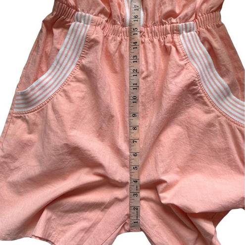 One Piece Vintage 80s 90s Peach  Romper Large