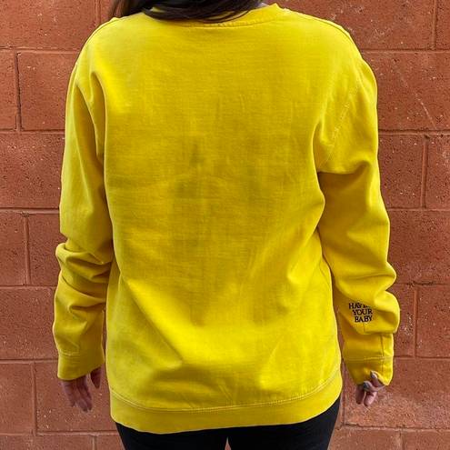 Harry Styles Bright Yellow  Embroidered Sweatshirt