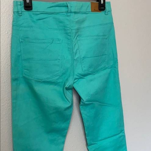 Forever 21 Teal Green Skinny Jeans