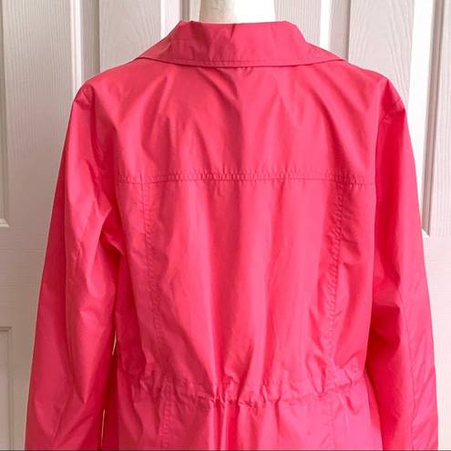 Studio Works  Jacket Windbreaker Pink Zipper Front Lightweight Jacket Size Large