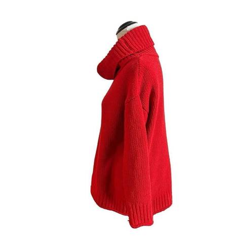 The Moon  & Madison Womens Sweater Cozy Collection Chenille Red Stretch size M