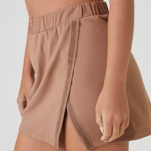 Forever 21 Active Skirt Tan, Front Slit Mini Skort