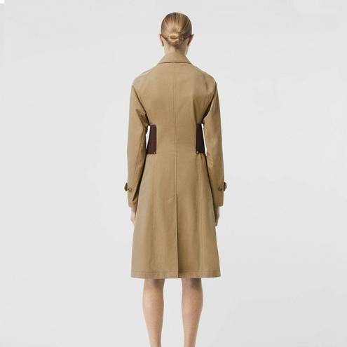 Burberry  Runway Corset-Belt Gabardine Trench Coat