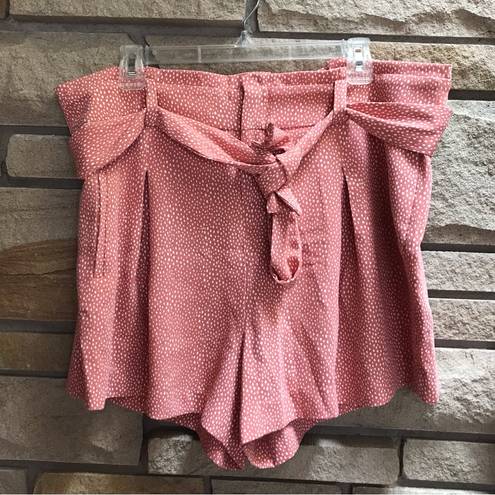 Torrid  Tie Front Waist Pink Dot Shorts 12 barbiecore Barbie