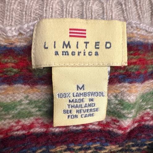 American Eagle  Outfitters Red Wool Striped Multicolor sweater & Vest size medium