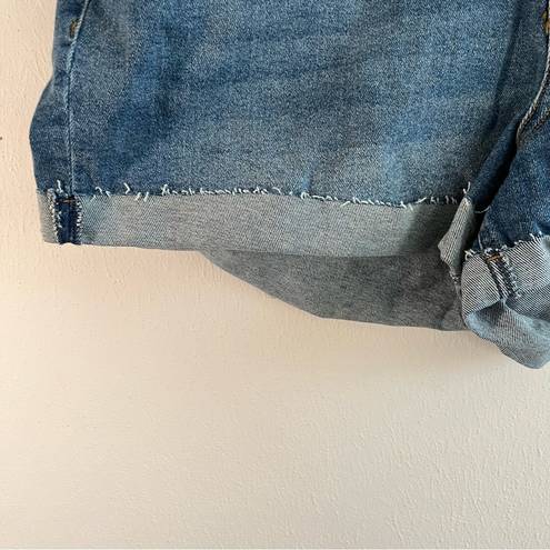 Ava & Viv  Shorts Denim Jean Mid-Rise Midi 4” Rolled Cuff Button Fly Sz 22W NWT