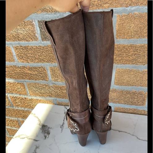 Antik Denim  tall brown suede boots size 8