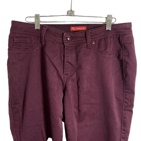 Dress Barn  Straight Leg Jeans Womens Size 10 Purple Stretch Pants Mid Rise