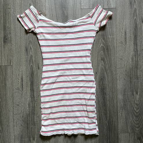 A Ellen striped button Bodycon dress