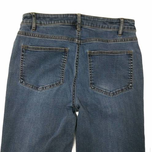 J.Jill Women's  Sz 4 Denim Smooth Fit Straight Leg Blue Jeans