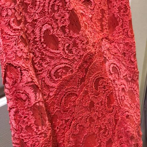 Nicole Miller  lace dress Coral Size Small