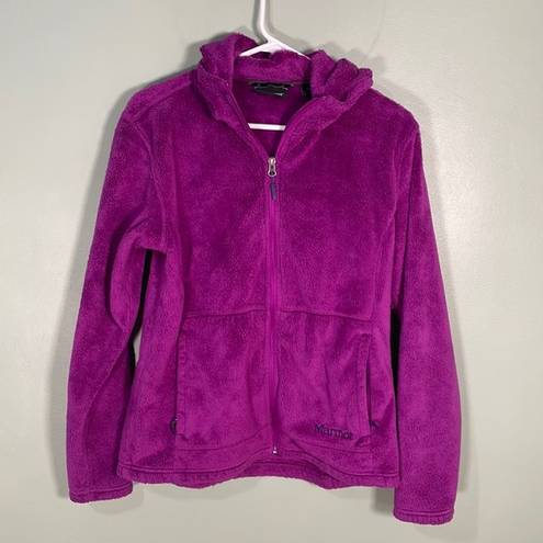 Marmot  Flair Full Zip Fleece Hoodie Jacket Purple size L