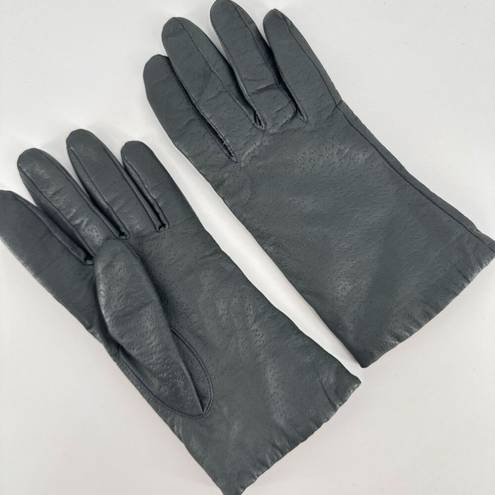 Isotoner Vintage  Women's Genuine Leather Acrylic Lined Winter Gloves Gray large