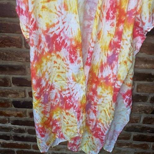 Torrid NWT  Pink Yellow Tie Dye Duster Kimono Women's Size 2/2X