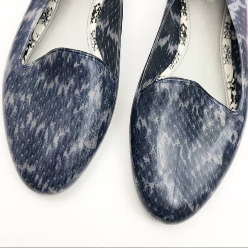 Melissa  x Jason Wu Snakeskin Jelly Flats: Blue